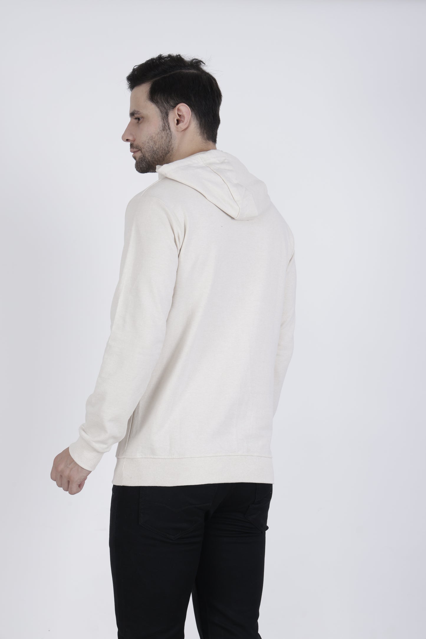 Premium Off-White Cotton Hoodie