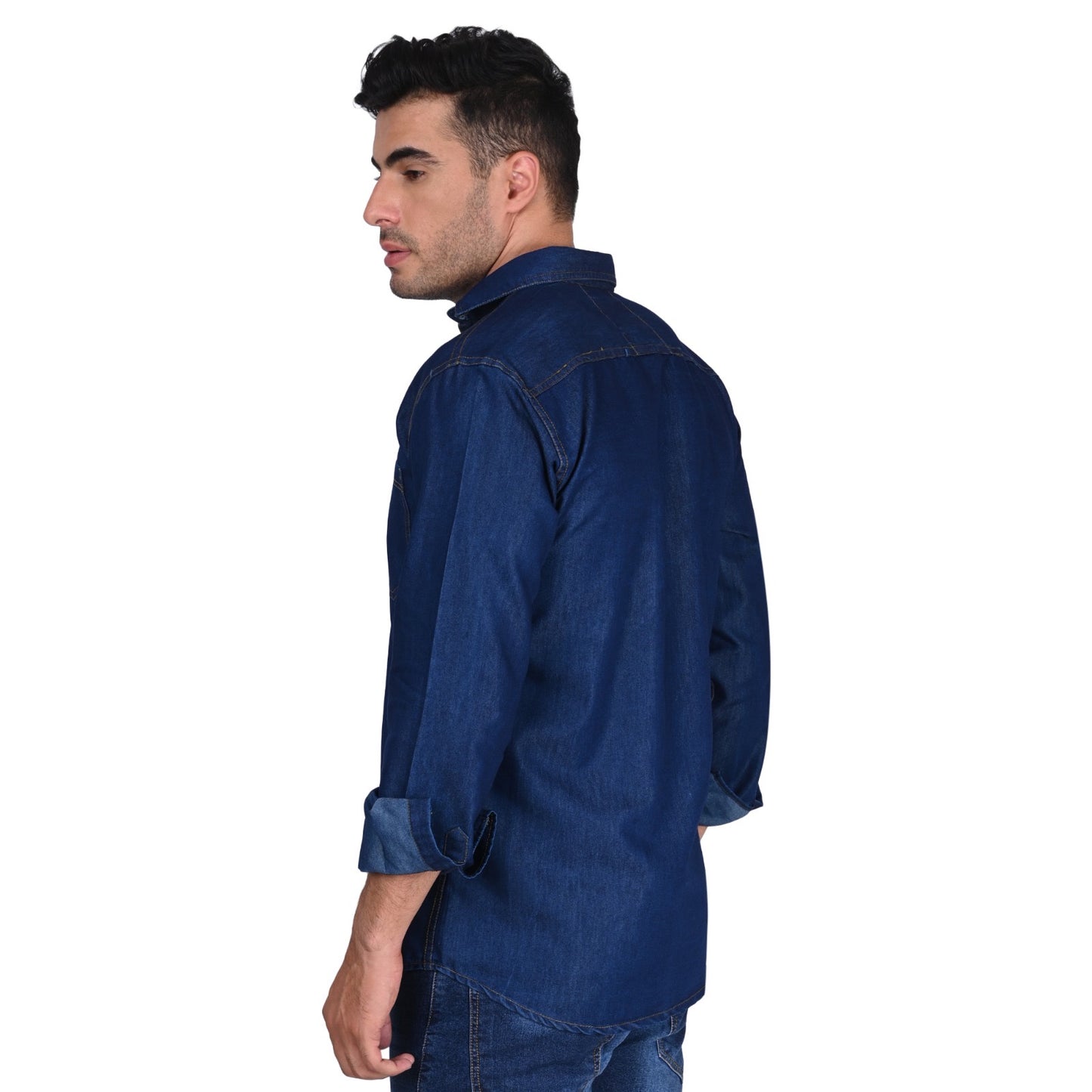 Sweetyster Men’s Stylish Denim Shirt - Full Sleeve, Casual Wear