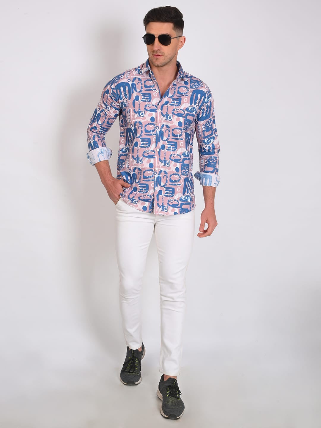 Men’s Modern Abstract Printed Casual Shirt