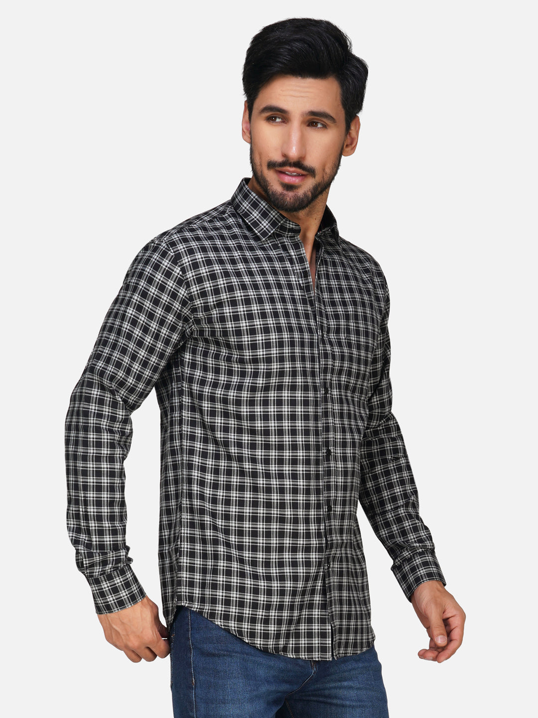 SWEETYSTER Black Checked Shirt