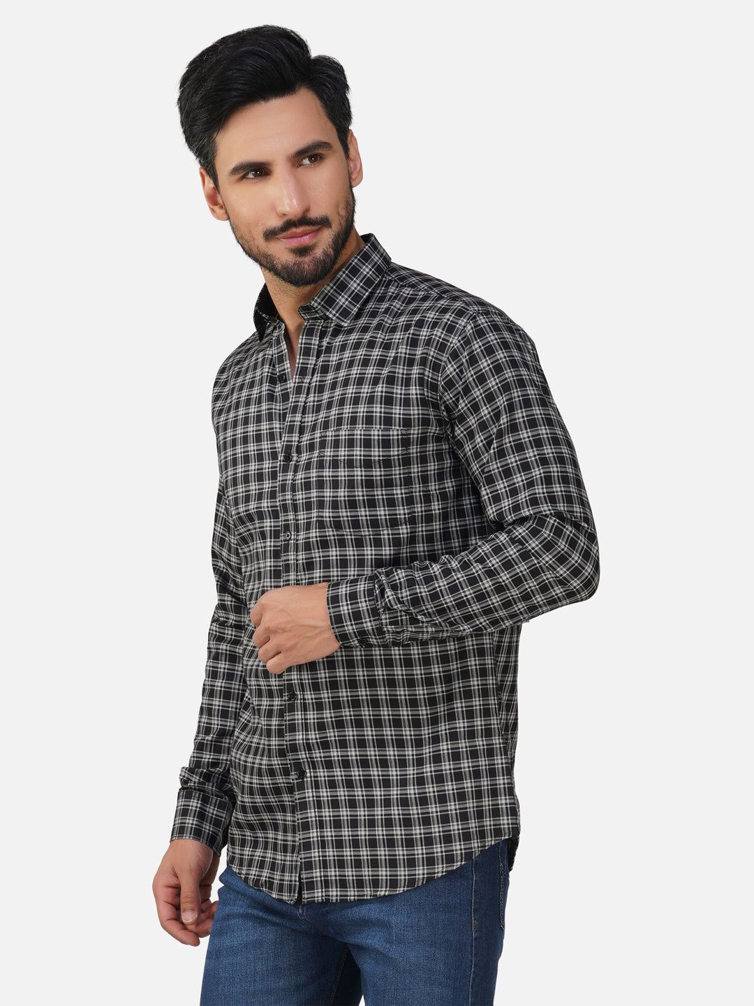 SWEETYSTER Black Checked Shirt