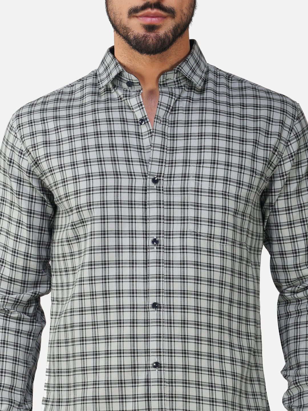 SWEETYSTER Gray Checked Shirt