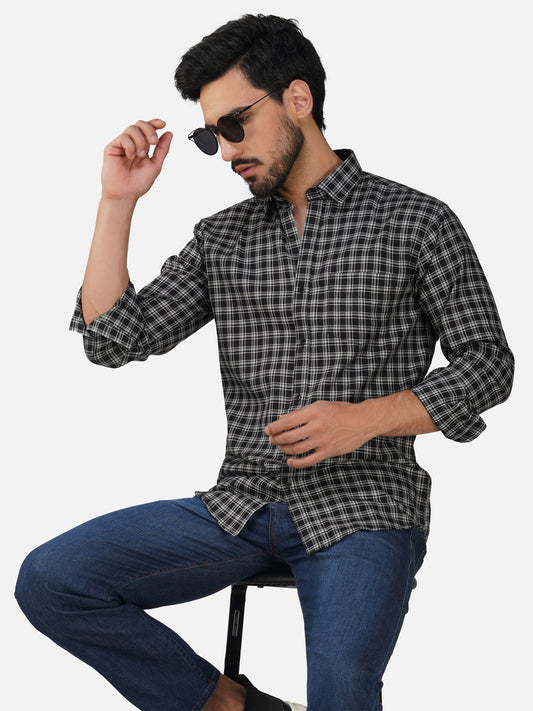 SWEETYSTER Black Checked Shirt