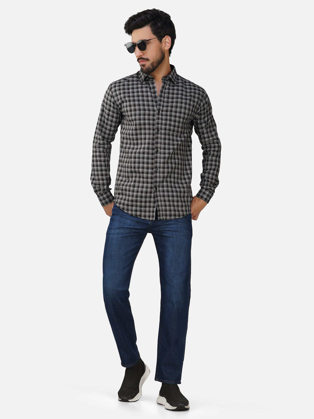 SWEETYSTER Black Checked Shirt