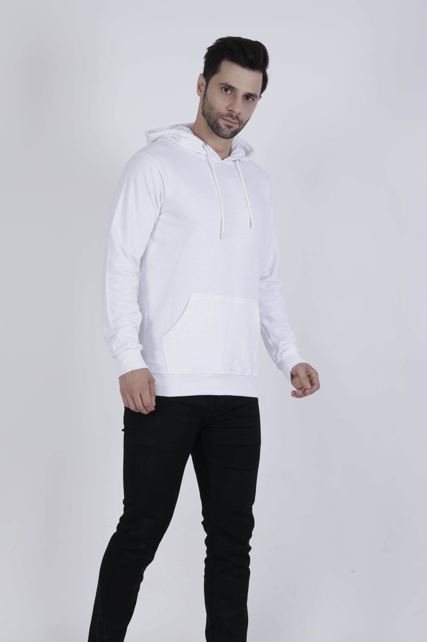 Premium White Cotton Hoodie