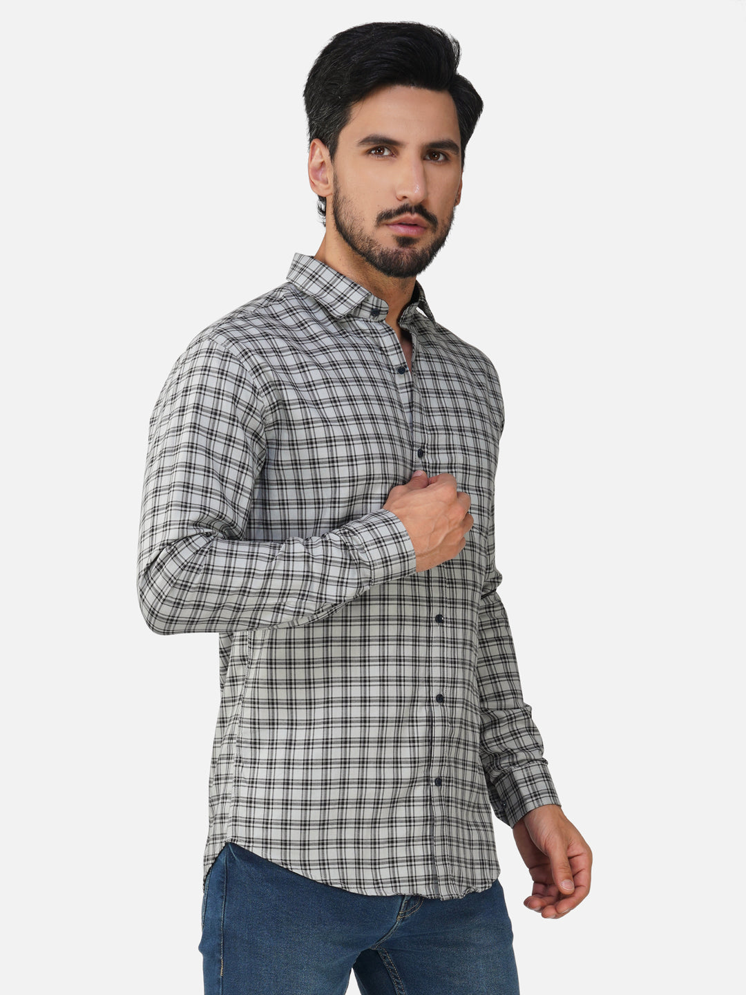 SWEETYSTER Gray Checked Shirt