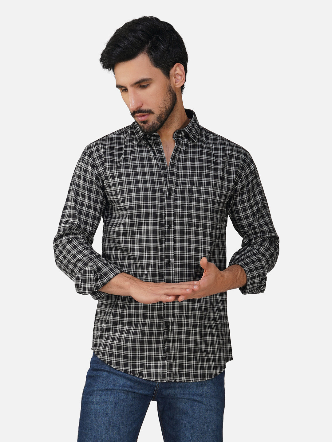 SWEETYSTER Black Checked Shirt