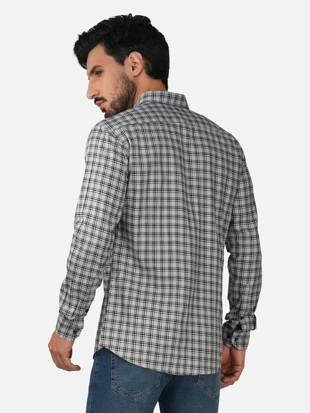 SWEETYSTER Gray Checked Shirt