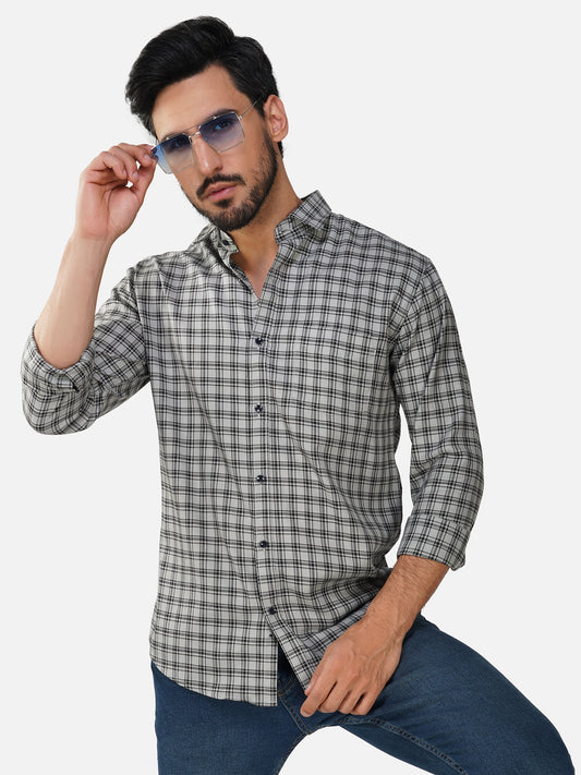 SWEETYSTER Gray Checked Shirt