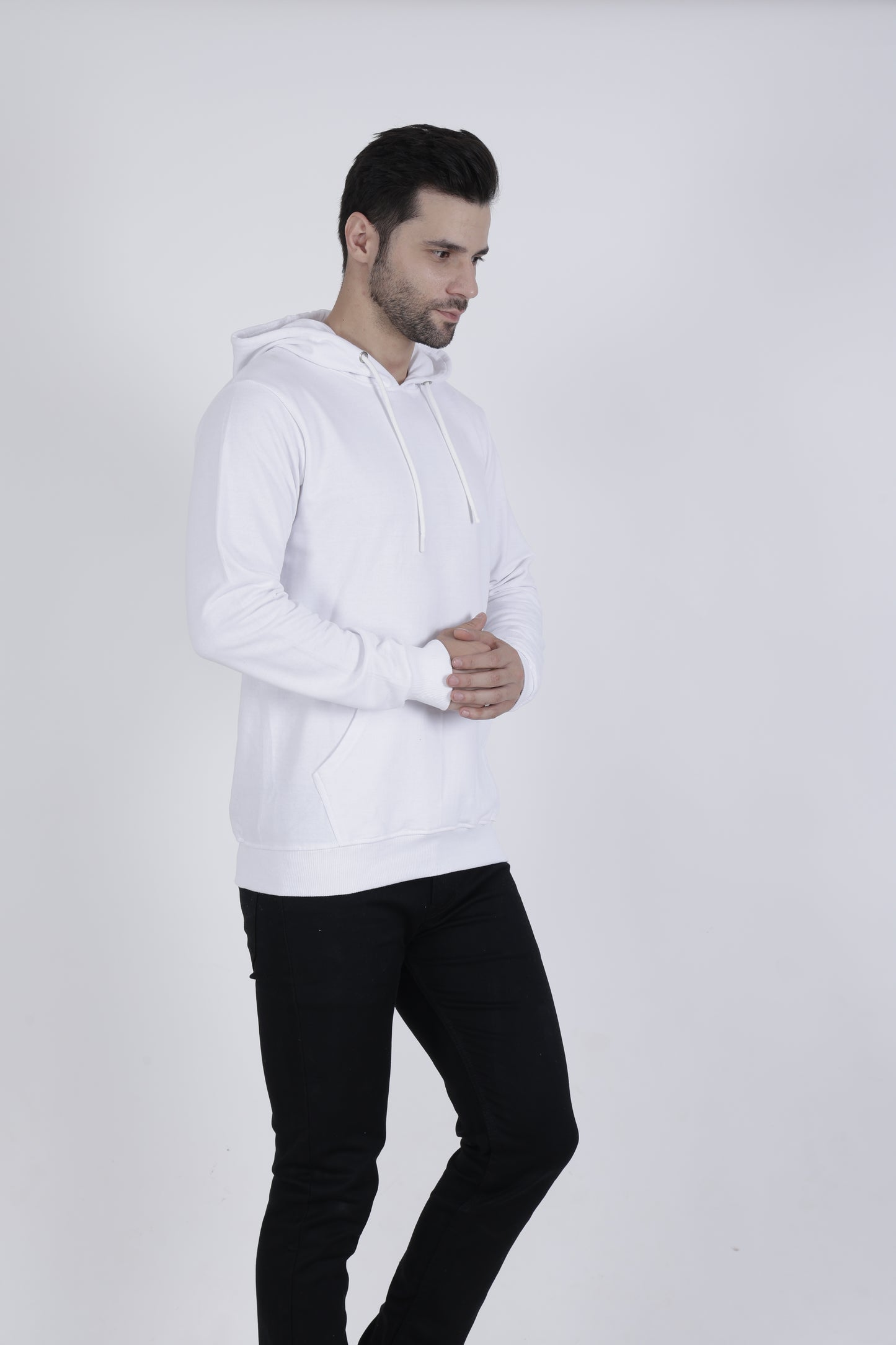 Premium White Cotton Hoodie