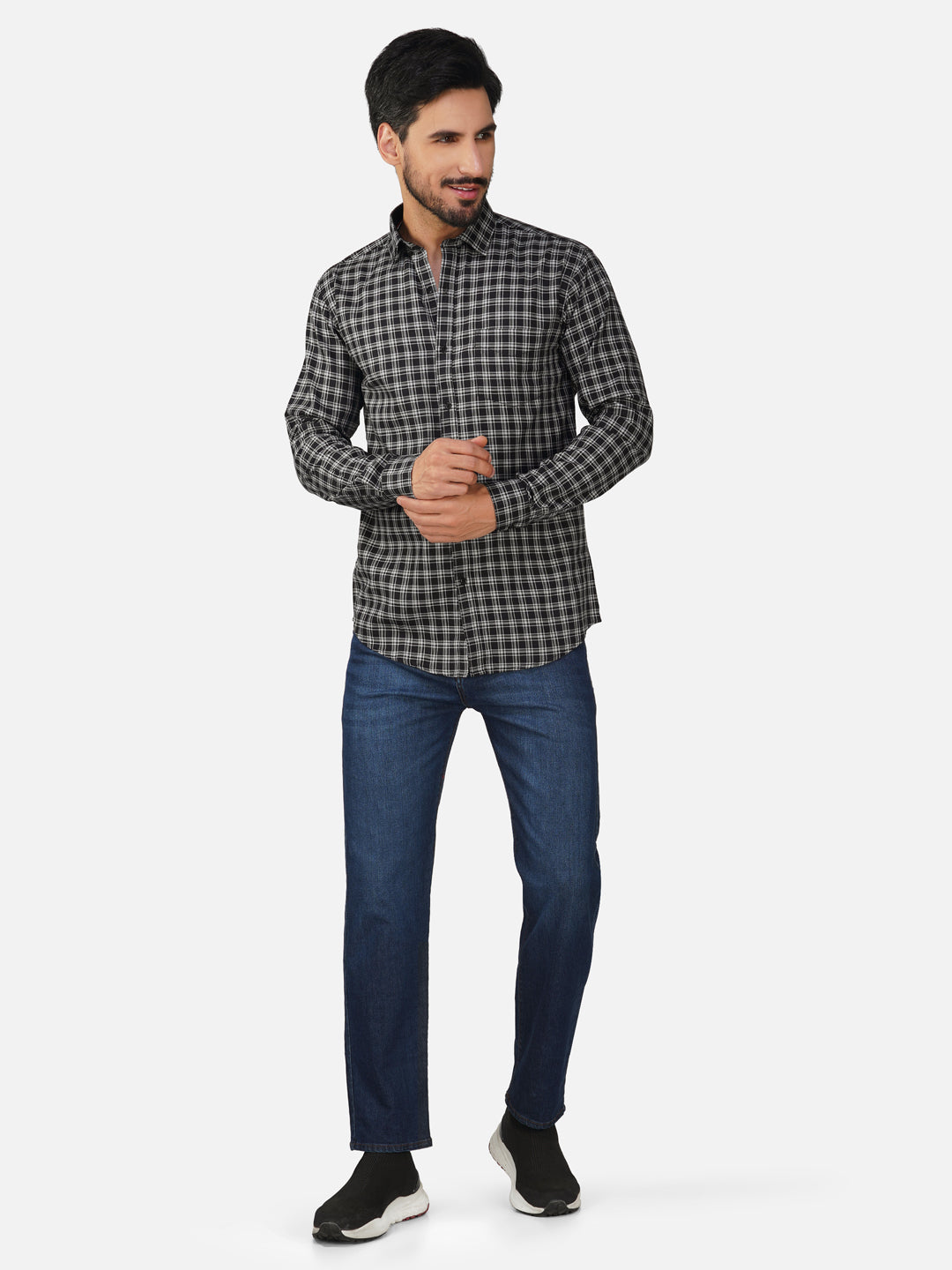 SWEETYSTER Black Checked Shirt